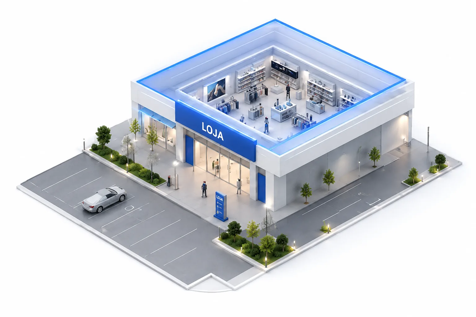 Loja 3D isométrica